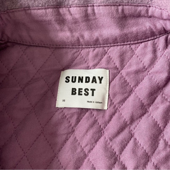 Aritzia Sunday Best - Sky Shirt Jacket Soft Orchid Size XS - Picture 6 of 8